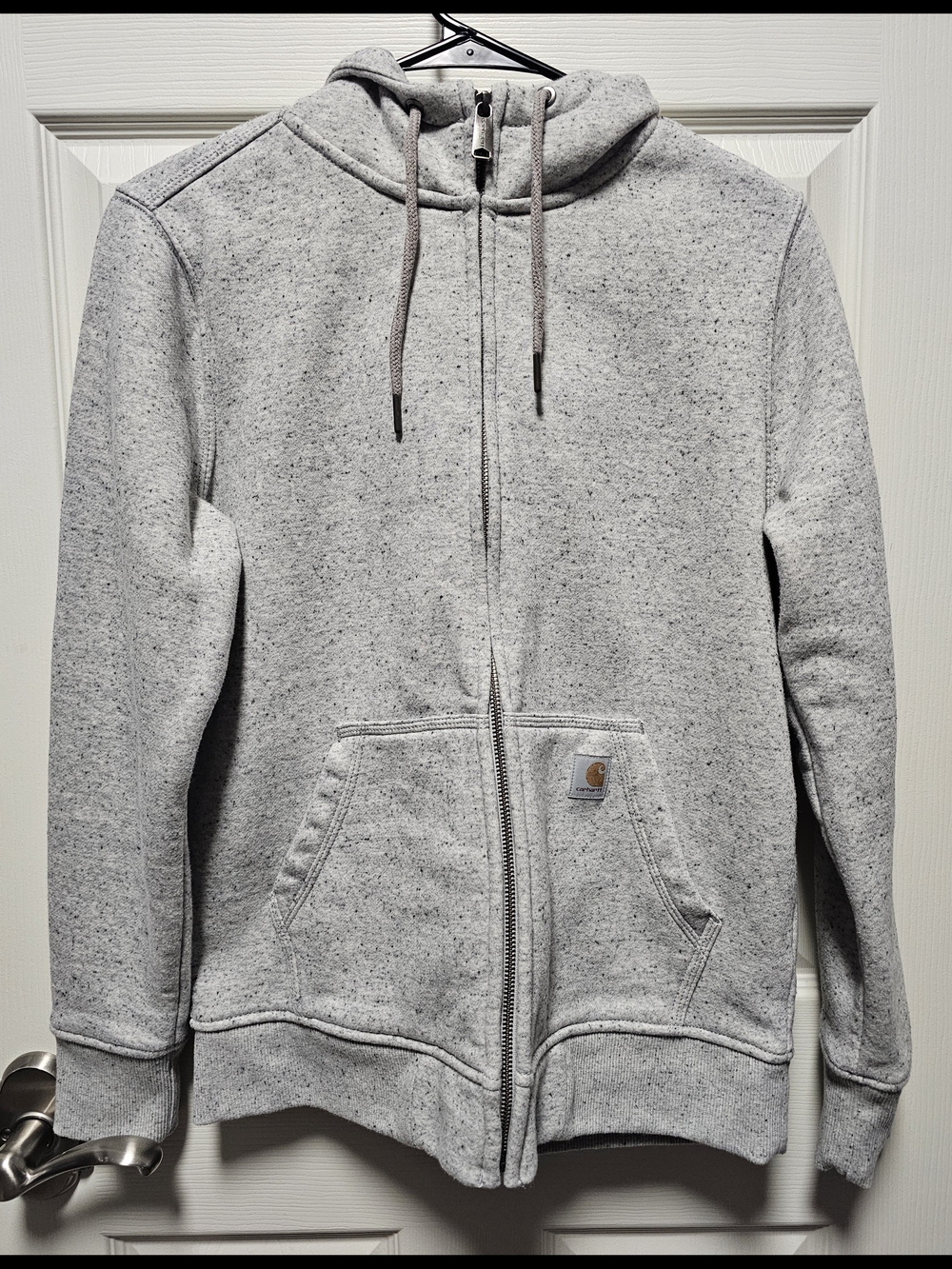Carhartt Women's Gray Zip-Up Hoodie - Size Small - Relaxed Fit - EUC - Picture 1 of 5